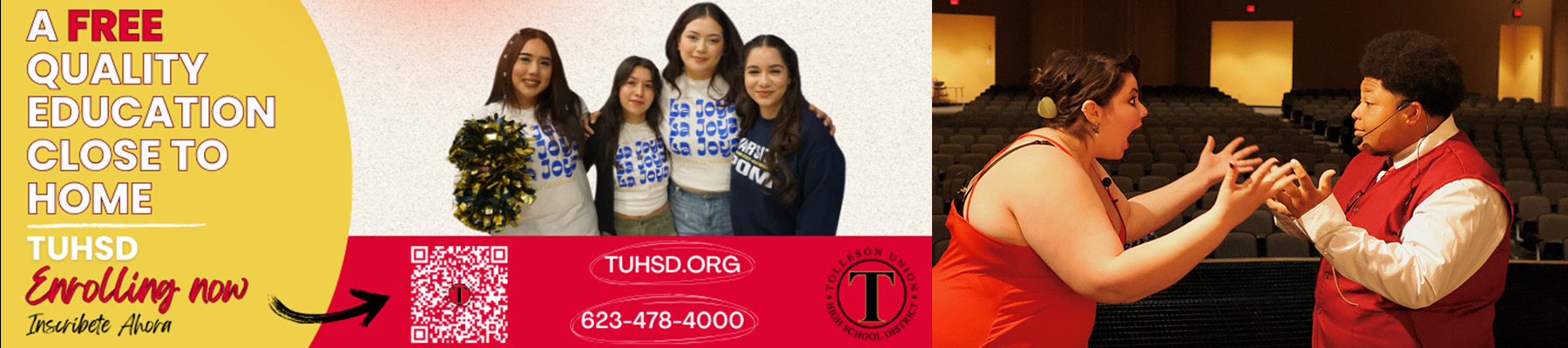 A free quality education close to home - TUHSD Enrolling now | Inscribete Ahora - tuhsd.org - 623-478-4000| National School social workers