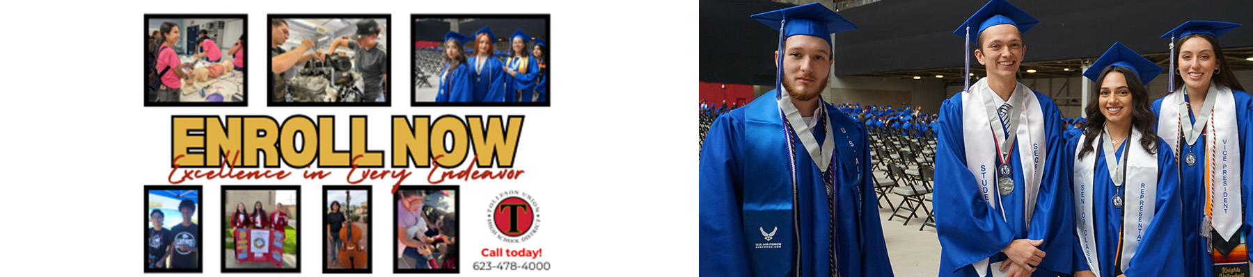 Enroll Now, Nearly 60 million in scholarships awarded, Students drawing in their notebooks