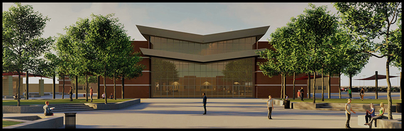 West Point High School building render