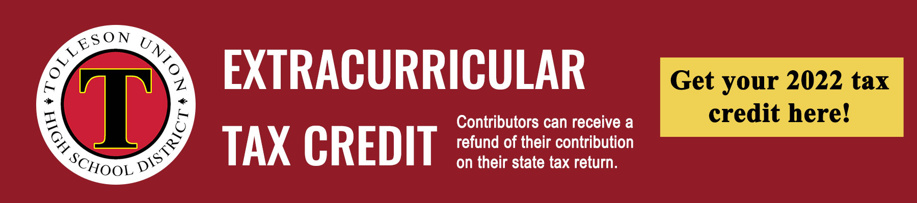 Extracurricular Tax Credit. Contributors can receive a refund of their contribution on their state tax return