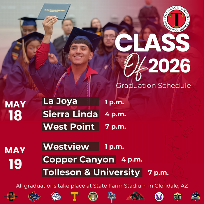 Class of 2026 Graduation Schedule flyer