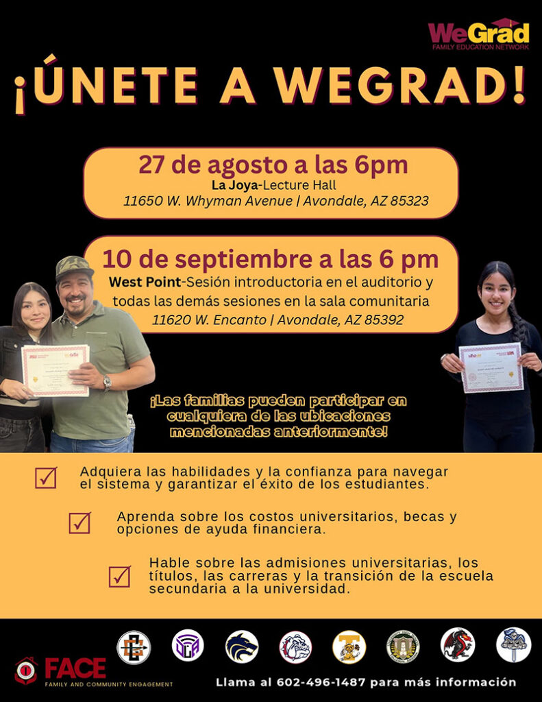 ¡ÚNETE A WEGRAD! flyer
